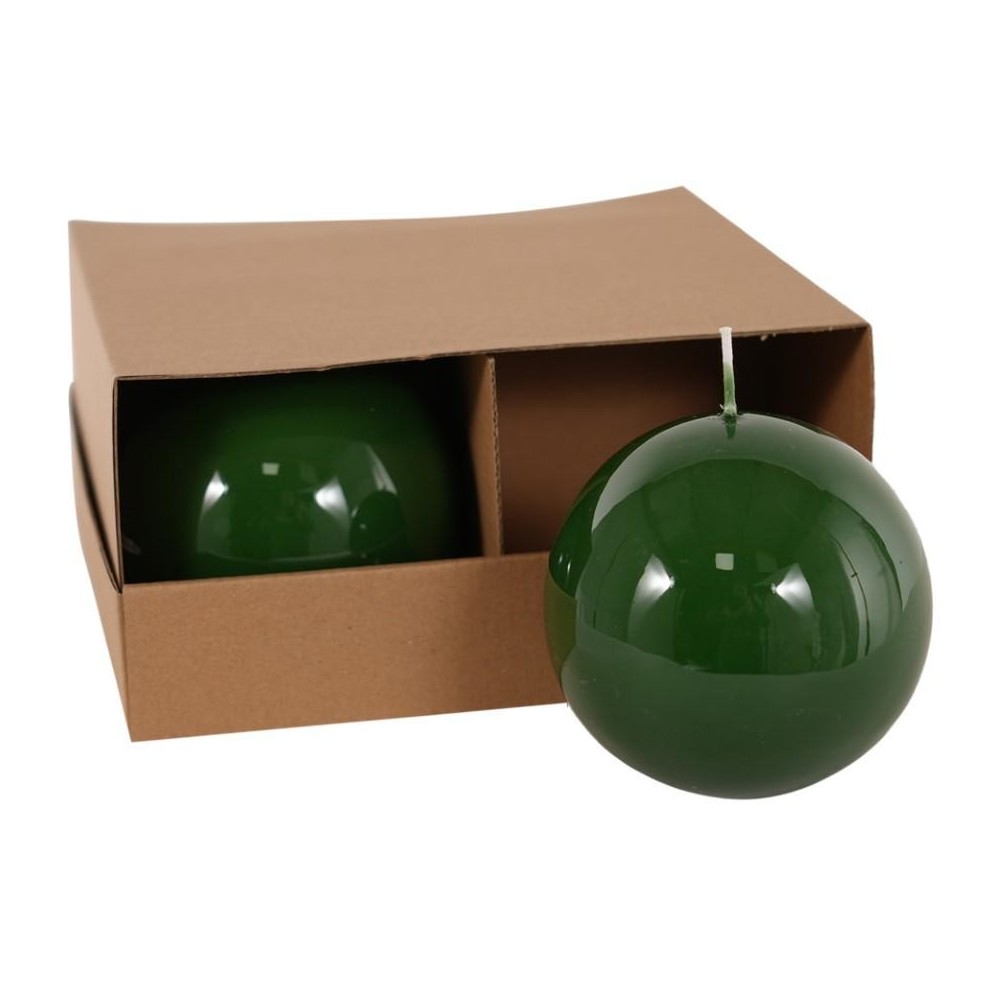 CANDELA SFERA LACCATA MM.100 VERDE